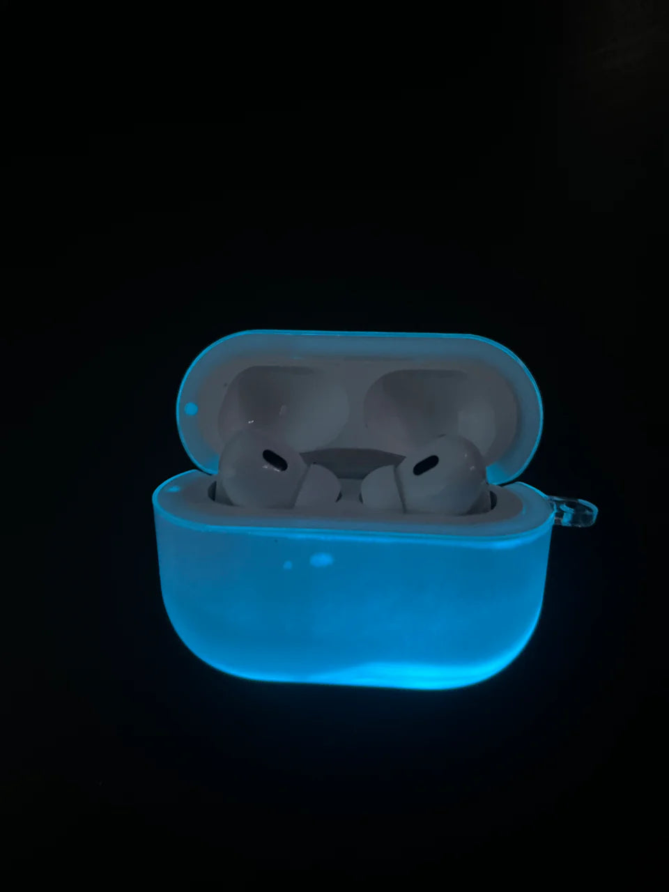 Husă pentru AirPods cu nisip strălucitor – Albastru